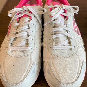 Skechers Goga Mat Golf Shoes White & Pink 6.5